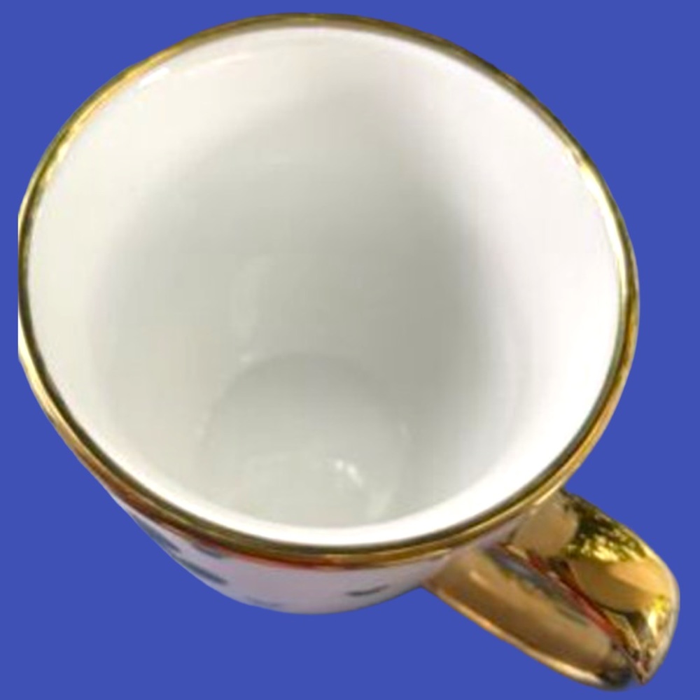 Disney Mickey Mouse Fancy Gold Coffee Mug With Miniature Mickey Heads. NWT. - Picture 3 of 7